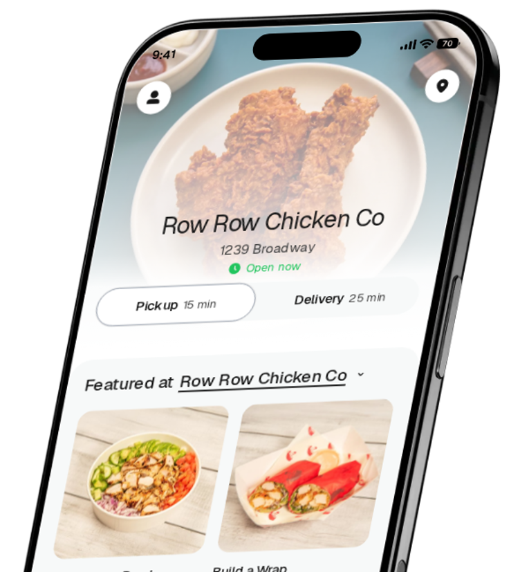 Row Row Chicken Co app preview